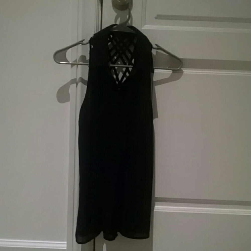 Sexy tank top with net back